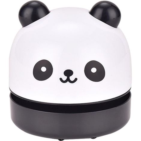 Aspiradora de escritorio, aspiradora de escritorio de esquina portátil, mini aspiradora linda, barredora de polvo, máquina de succión eléctrica para estudiantes(Panda) (1/5)