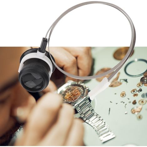 Beyamis Loupe oculaire 5X avec bandeau, accessoire de réparation de montres (1/5)