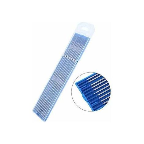 Électrodes de soudage TIG, 10 électrodes au lanthane, pointes de soudage de 1,0/1,6/2,4 mm, électrode de tungstène lanthane avec boîte pour fonctionnement en courant continu (1,6 x 150 mm) (1/5)