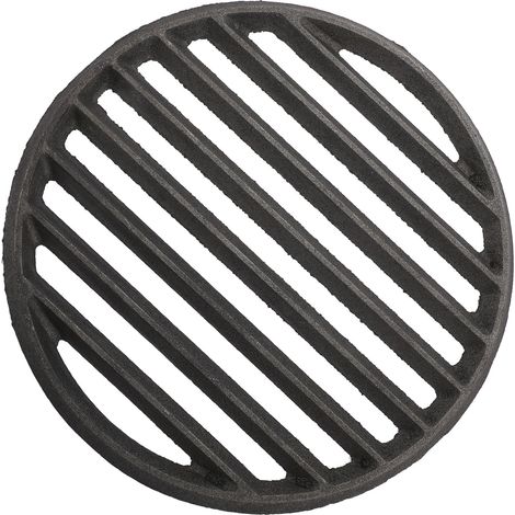 Grille de Barbecue Ronde en Fonte Noire, Diamètre 27,5 cm (1/5)