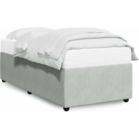 Maison Exclusive - Cadre de lit sans matelas gris clair 80x200 cm velours (1/5)