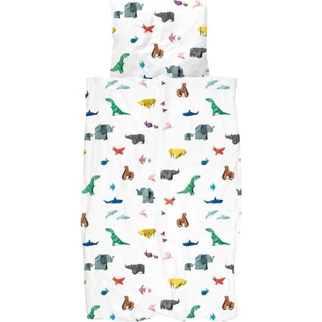 Snurk Parure de lit Origami animaux du zoo 135 x 200