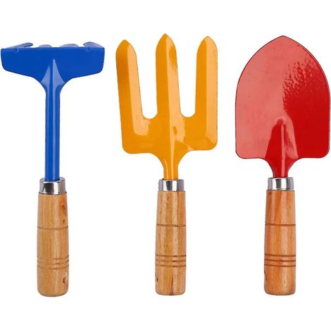 Set Outillage Jardin Enfants - Râteau Pelle Râteau À Feuilles En Alliage - Jouet Plage Jardin Sable - 3 Pièces (1/5)