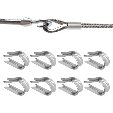 50 Pièces Manchons Câble Acier Inoxydable pour Gréement Marine et Construction Navale (Diamètre 4mm)
