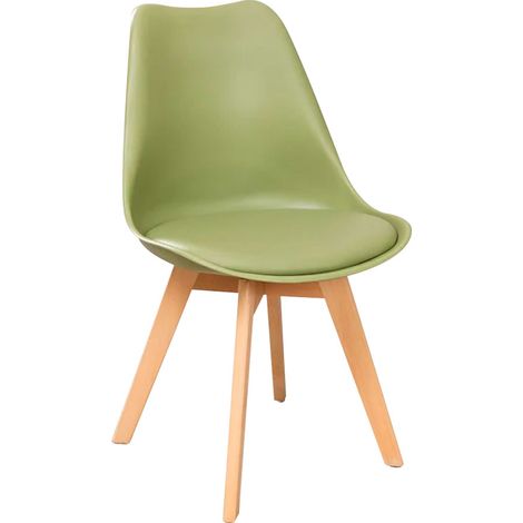 ORION91oficial® - Silla SIRIO Color Verde Navy Asiento Polipropileno y Patas Haya (81x48x54 cm) Estilo Escandinavo, Comedor, Hostelería, Oficina, Salón, Teletrabajo, Cocina - spaziOrion91 (1/5)