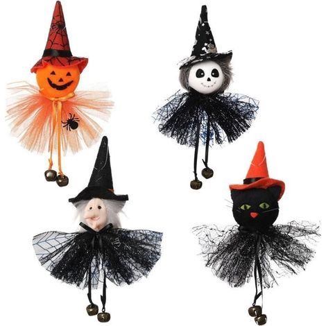 Decorative Pendant - Halloween - 4 Pcs - Pumpkin and Ghost - Non-woven Fabric - Indoor (1/4)