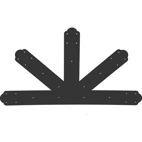 VEVOR Gable Plate, Black Powder-Coated Truss Connector Plates, 12:12 Pitch Gable Bracket, 4 mm / 0.16" Stainless Steel Truss Nail Plates, Decorative Gable Plate with Bolts for Wooden Beam Use