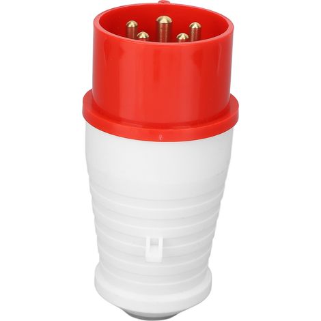 IP44 wasserdichte Industriesteckdose, alterungsbeständig, rot, 5-poliger CEE-Stecker für Wohnmobile und Wohnwagen, 16 A, 220–380 V, HR-015 Stecker (1/5)