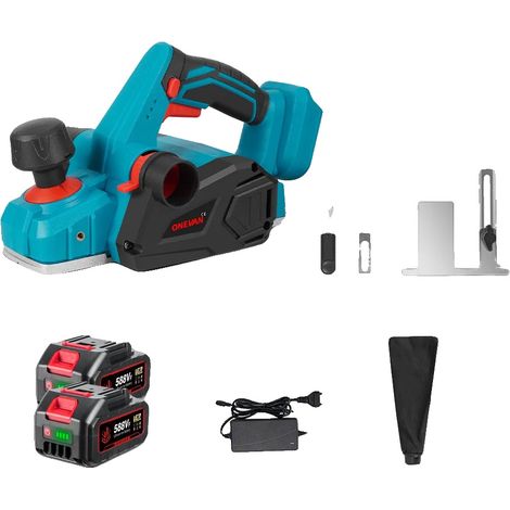 Raboteuse électrique, vitesse de 30000 RPM, alimentée par batterie, 2 Batterie 1EU Prise (1/2)