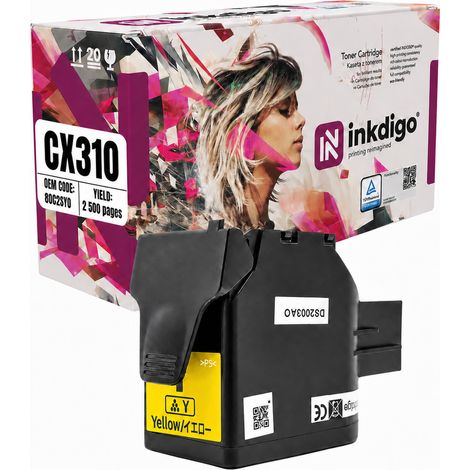 Inkdigo Toner 80C2SY0 kompatibel mit Lexmark CX310dn, CX410 (deutscher Hersteller), CX510dhe, TÜV-zertifiziert (1/5)
