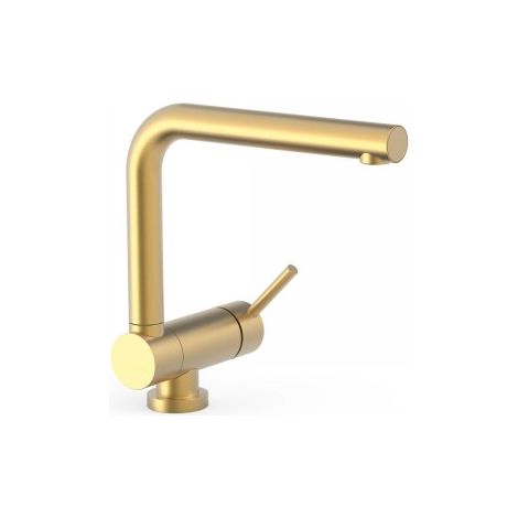 Tres – Mitigeur de lavabo rabattable or mat – Hauteur 200mm – Bec haut pour évier – 30335OM (1/2)