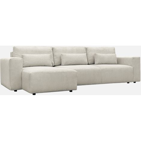 Divano letto reversibile 5 posti velluto a coste