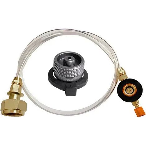 Adaptateur de recharge de propane pour réchaud de camping, brûleur pour bouteille plate de GPL, coupleur de réservoir de gaz, adaptateur pour réchaud portable. (1/5)