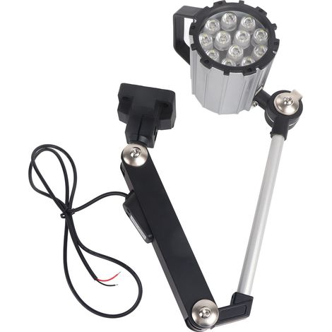 Lampe de travail LED étanche pour Machine, bras Long pliable et réglable pour tour CNC 12W 24V (1/5)