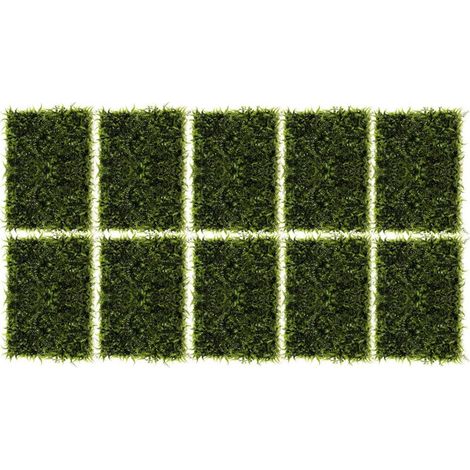 Lot de 10 Panneaux Mur Végétal Artificiel 60 x 40 cm Décoration Murale 2.4 m² - Livraison gratuite (1/5)