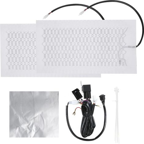 12V Carbonfaser-Sitzheizungsset mit Hoch- und Niedrigtemperaturschalter, beheiztem Sitzbezug und Heizkissen