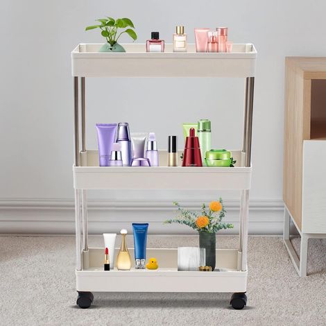 Nischenwagen Nischen Ordnungswagen Nischenregal Regal Schmal Nischenrollwagen KüChenwagen Rollwagen Servierwagen KüChentrolley Beistellwagen KüChe Schmaler Aufbewahrungswagen Badezimmer Organizer