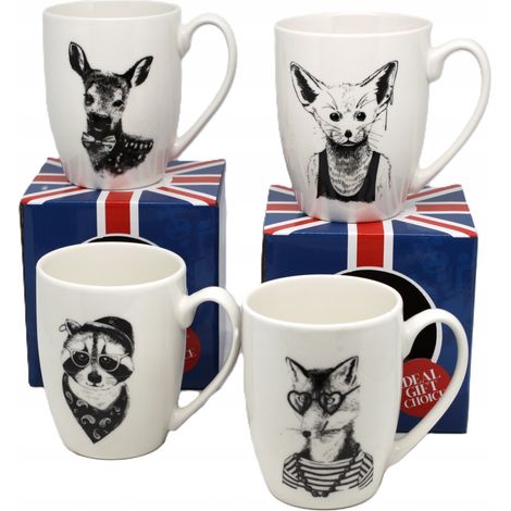 Taza de porcelana CON animales, MEZCLA de estampados (1/5)