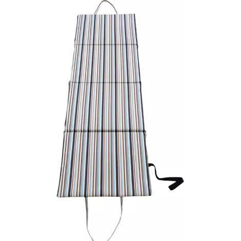 materassino da spiaggia pieghevole eurogarden fantasia a righe 180x60x2,5 cm