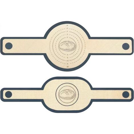 Tapete amasar asas largas, 2 piezas, Tapete silicona hornear, Revestimiento reutilizable horno, Tapete silicona hornear pan tipo hamaca (1/5)