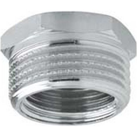 10PZ RIDUZIONE ESAGONALE OTTONE CROMATO - FM 1/2" x 3/8"