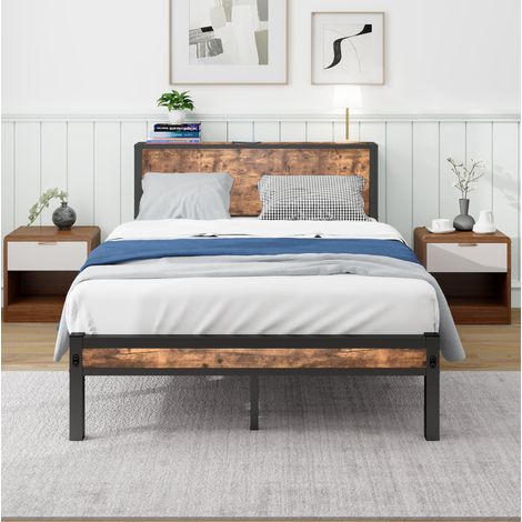 letto contenitore 120x200 con testiera vintage OKMYHOME (1/5)