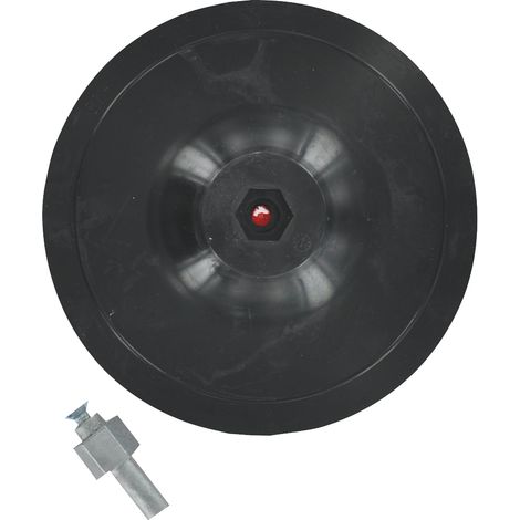 Tivoly • Plateau Ponceur Auto-Agrippant pour Perceuse • Caoutchouc • Ø125mm • Tige Ø8mm (1/2)