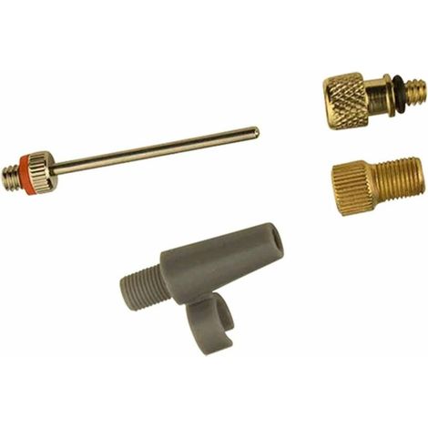 – Kit embout de gonflage pour vélo et matelas pneumatique – Raccord transformateur adaptateur – Compatible avec compresseur et pompe