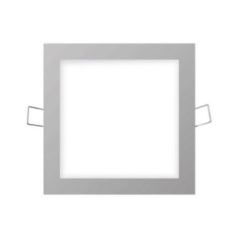 MINI DOWNLIGHT LED EMPOTRABLE CUADRADO 6W 6400K LUZ FRIA. COLOR CROMO 11,7x11,7cm EDM (1/2)