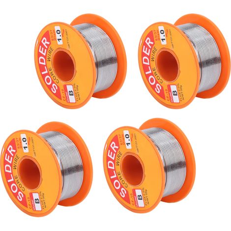 Bobine de 4 brins de fil à souder à l'étain, flux de soudure haute pureté, sans nettoyage, 50 g, 1 mm (1/5)