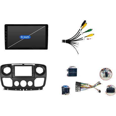 Sistema audio per auto, display di alta qualità, connettività wireless, compatibile con Renault Master III, Nissan NV400, Opel Movano, 2-32G CAM DVR, Quad Core (1/2)