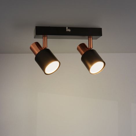 IluminaShop - Lampara de Techo Serie Gold 2 Focos GU10 (1/3)