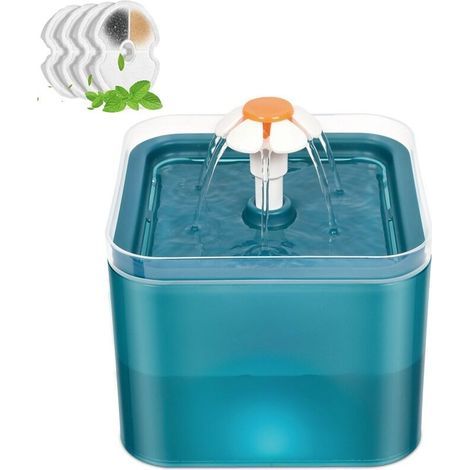 2-Liter-Trinkbrunnen für Haustiere, superleise mit LED-Beleuchtung, mehrfache Filterung, drei Wasserflussmodi (1/5)