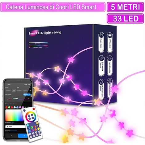 Tuya Catena Luminosa di Stelle LED Smart WiFi e Bluetooth 5 Metri - 33 LED (1/3)