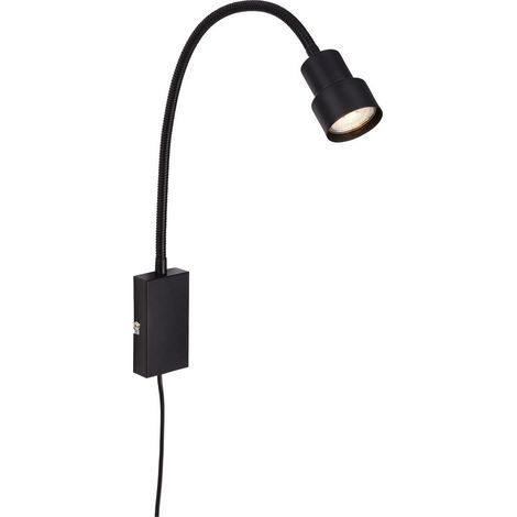 LED Bettleuchte Bettlampe Touch Flexibel GU10 5 W schwarz Metall Briloner