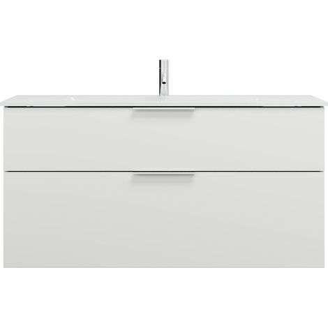 burgbad Eqio lavabo de cristal con mueble bajo para lavabo,
