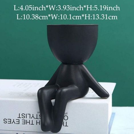 Pot De Fleurs - Visage Humanoide - Résine - Extérieur Intérieur - 1 Pièce (1/5)
