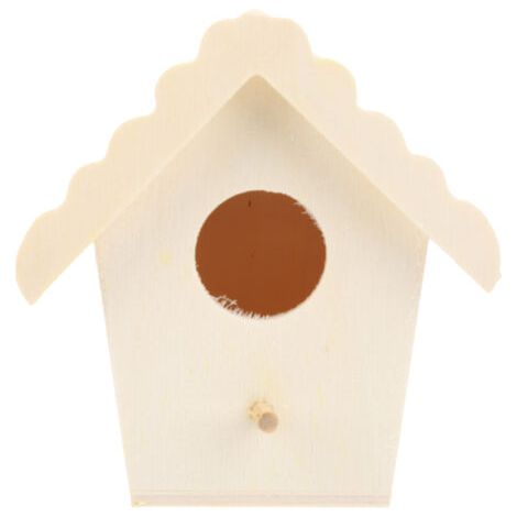 Selbstgebautes Vogelhaus aus Holz-Verbundplatten, handgefertigter Vogelkäfig aus Holz für Kinder, kreative Aktivitäten, Spitzen-Eaves Nr. 4 (1/4)