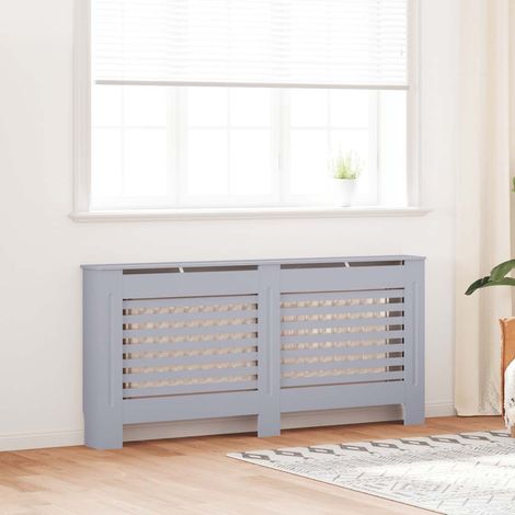 Cache-radiateur, Équipement pour radiateur anthracite 172x19x81,5 cm MDF DESIGN IN242569 (1/5)