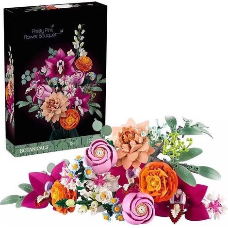 Bouquet de fleurs artificielles – 15 tiges roses, marguerites, eucalyptus – Décoration intérieure personnalisable – Cadeau nature pour adultes