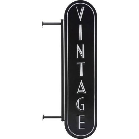 Décoration Murale en Métal "Vintage" 55cm Noir (1/2)