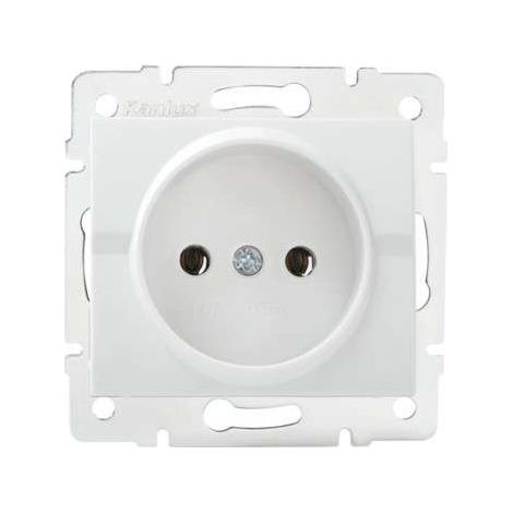Kanlux – Prise de courant sans terre encastrée – ABS ignifugé – 16A – IP20 – Connecteur à vis – Pour installation dans boîtiers standards 60mm (1/3)