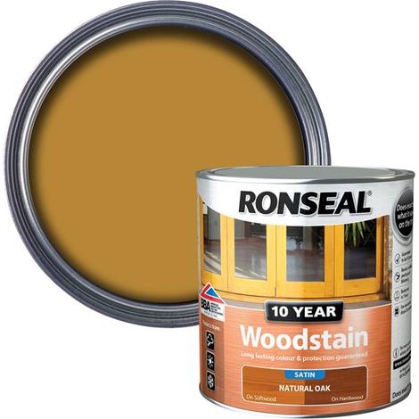Ronseal 38694 10 Year Woodstain Natural Oak 2.5 litre RSL10WSNO25L