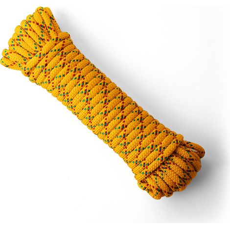 SNURO Corde Polypropylène Tressée (10 mm, 20 m) - Corde Solide en PP tressée - Paracorde Solide et Légère pour l'Extérieur, la Survie et le Jardin - Résistance à la rupture 1326kg