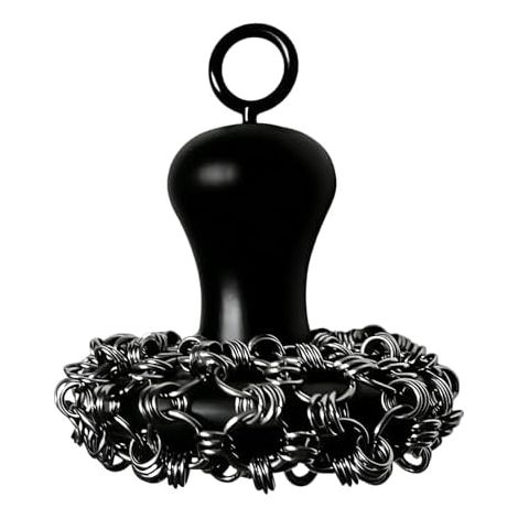 Brosse à récurer en fonte, outil de nettoyage au design original, idéal pour les poêles en fonte Convient également pour les plaques de cuisson, les grils, les cocottes, le camping et la maison (1/5)