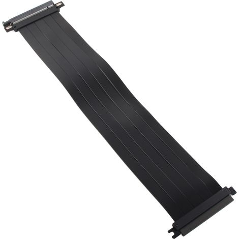 Câble riser PCIe 4.0 x16 ultra-flexible à 180° pour carte graphique haute vitesse RX6900XT, RX6800XT et RTX3090ti, noir, 45 cm / 17,72 pouces (1/5)