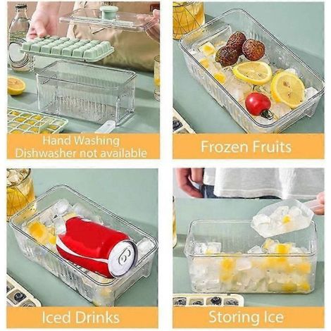 Bac à glaçons 56 cubes avec couvercle et pelle – idéal pour whisky & congélateur (1/5)