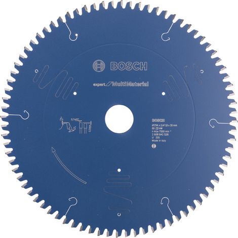 Bosch – Lame de scie circulaire 254 x 30 x 2,4 mm – 80 dents pour métaux non ferreux, plastique et bois – Coupe nette sans éclat (1/10)