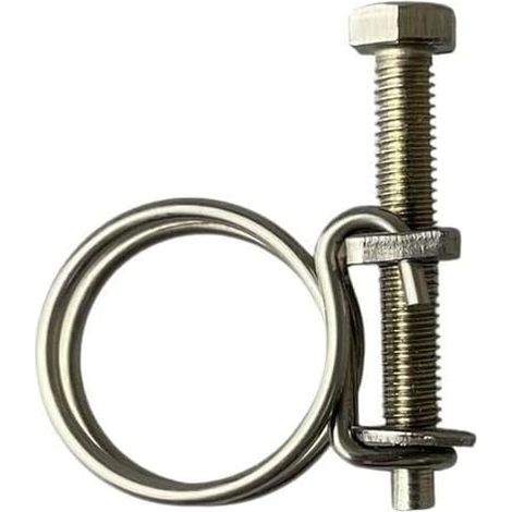 Lot de 4 colliers de serrage à double fil en acier inoxydable de 13 à 16 mm pour tuyau d'étang