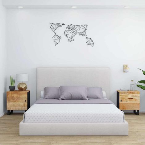 vidaXL Mesitas de noche 2 uds madera maciza de mango 40x33x46 cm (1/5)